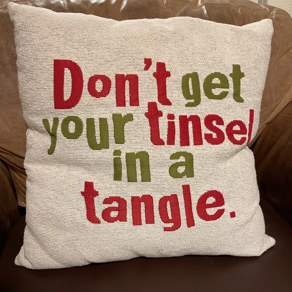 Holiday Pillow with saying